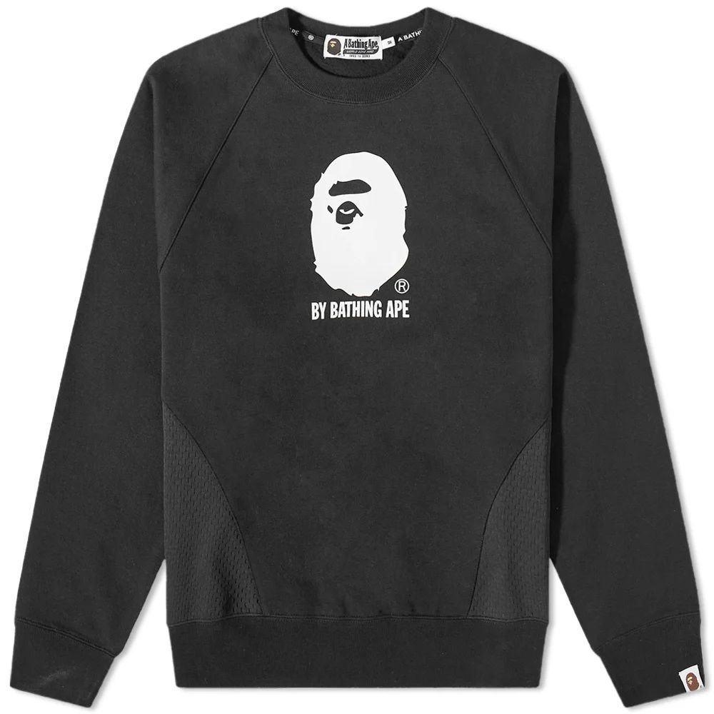 Men's By Bathing Ape Relaxed Fit Crewneck Black