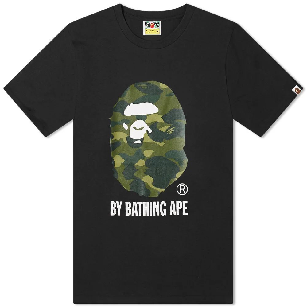Men's Color Camo By Bathing Ape T-Shirt Black X Green