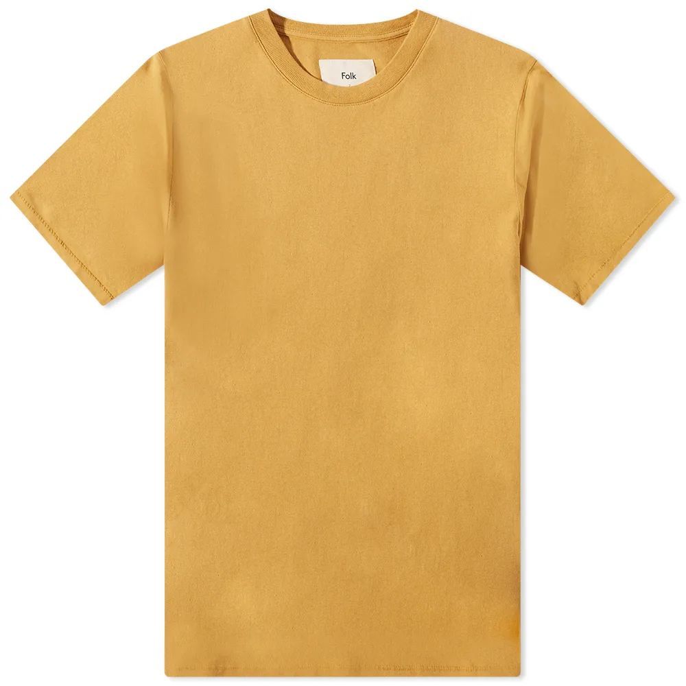 Men's Contrast Sleeve T-Shirt Yellow