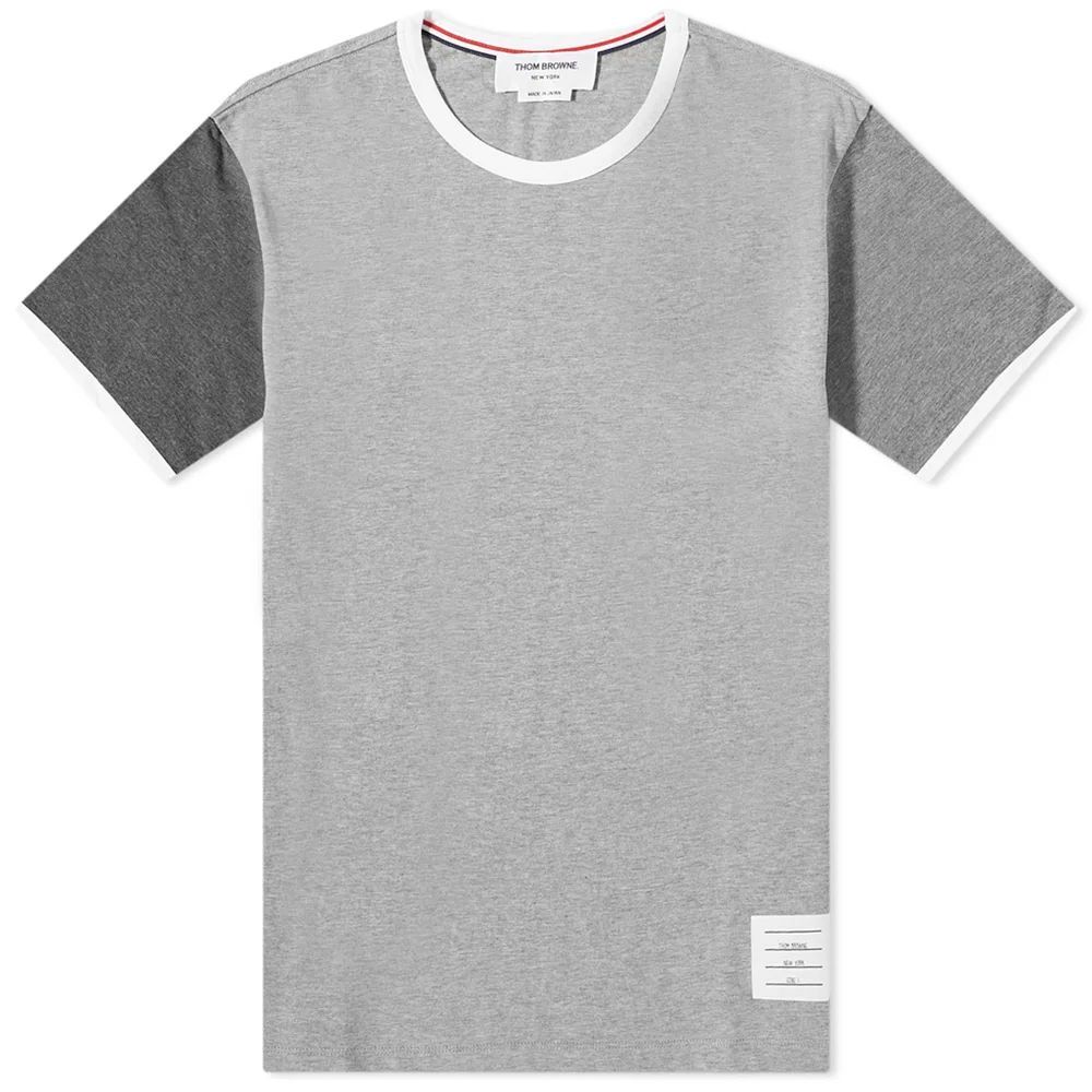 Men's Contrast Sleeve Ringer T-Shirt Tonal Grey