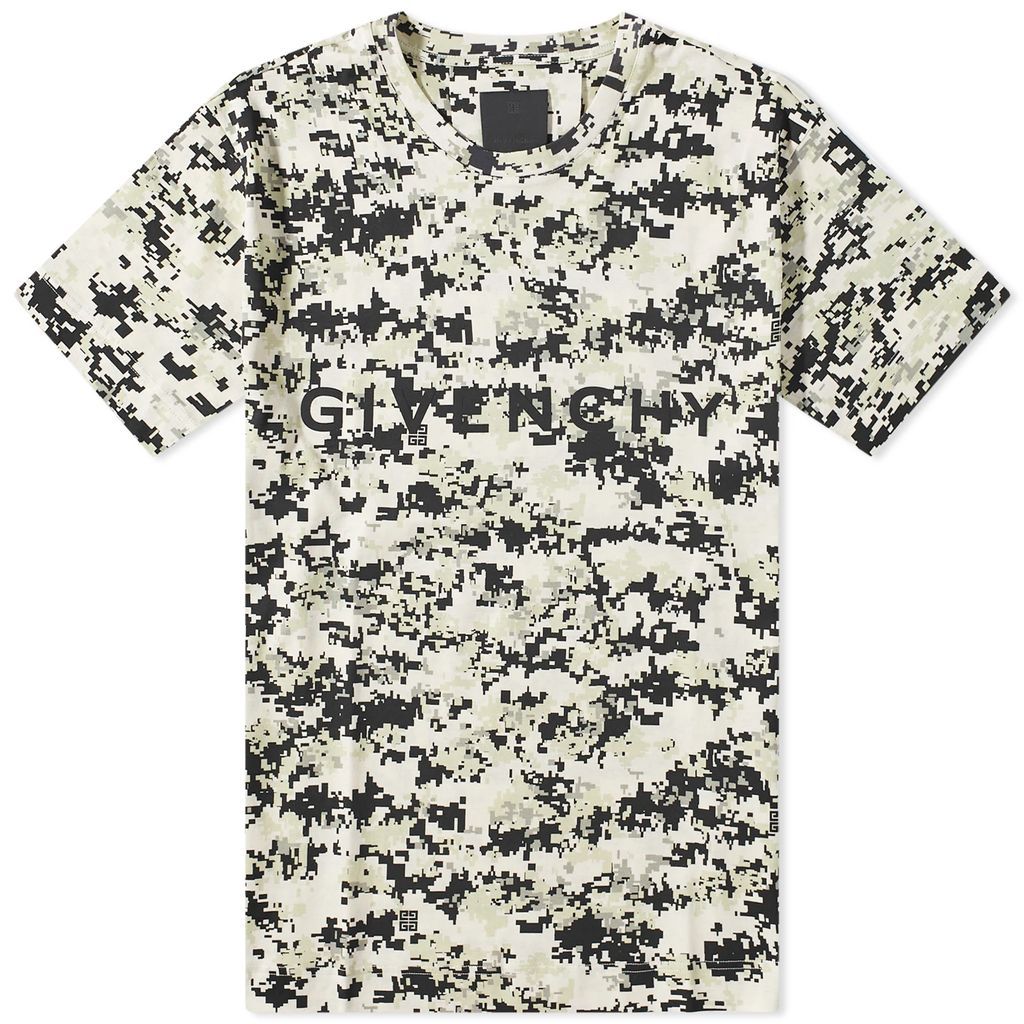 Men's Digital Camo Logo T-Shirt Beige/Black