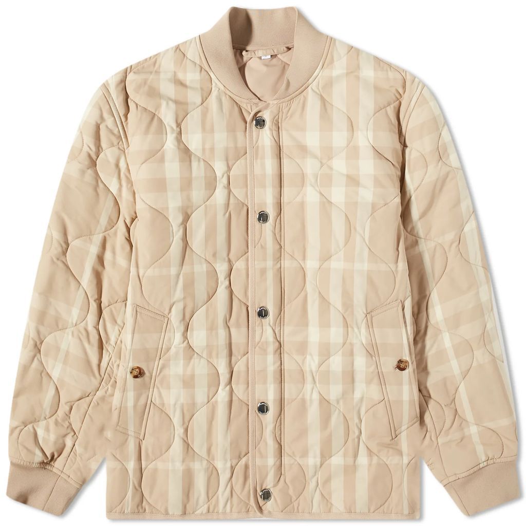 Men's Broadfield Quilt Check Jacket Soft Fawn Ip Check