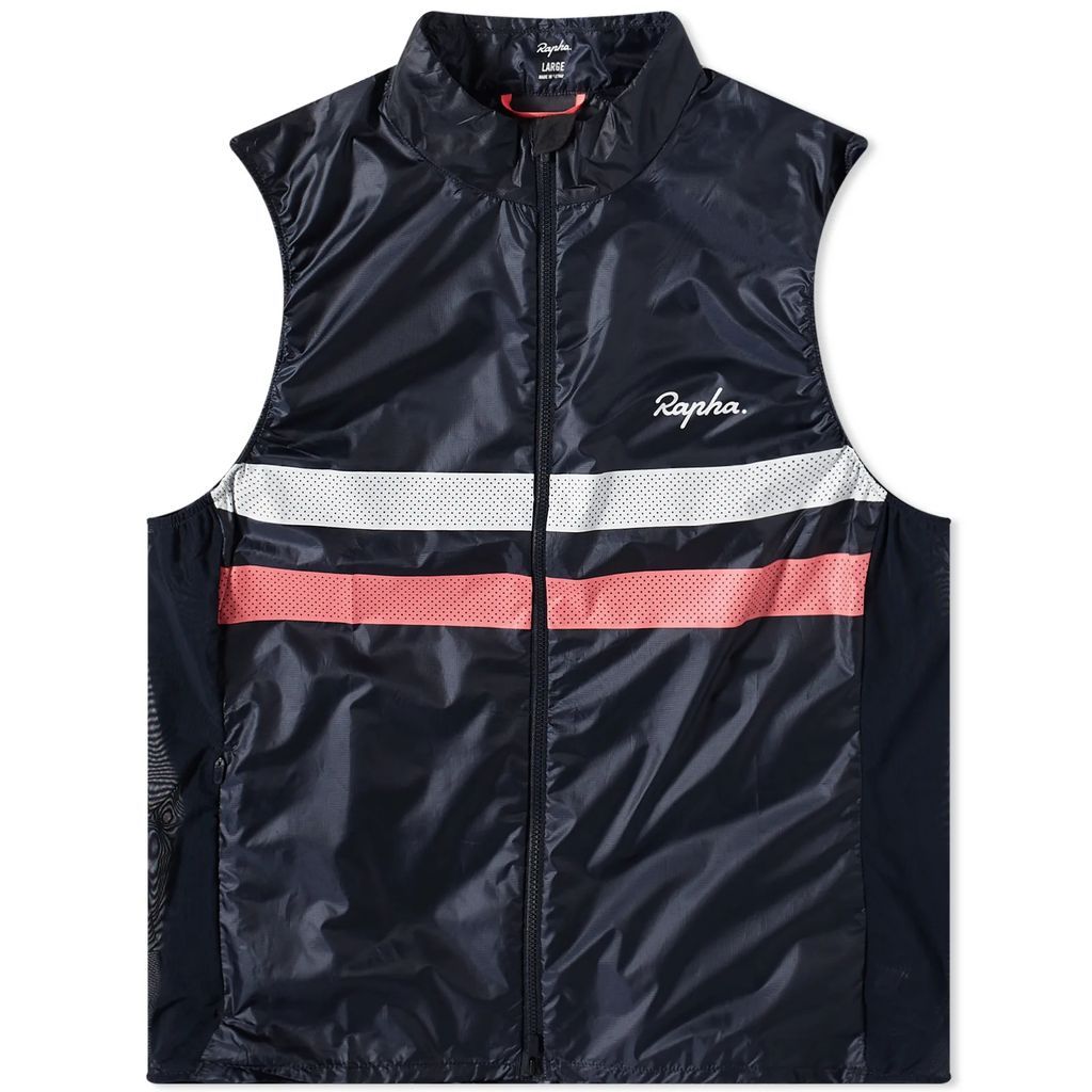 Men's Brevet Gilet Dark Navy/Hi-Vis Pink/White