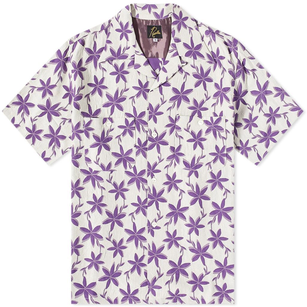 Men's Floral Jacquard One Up Vacation Shirt Off White