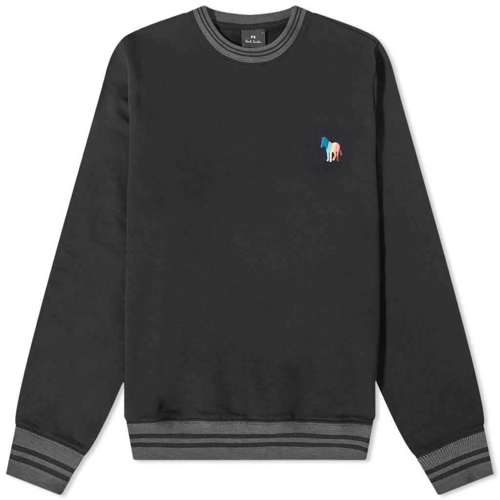 Men's Broad Stripe Crew Sweat Black