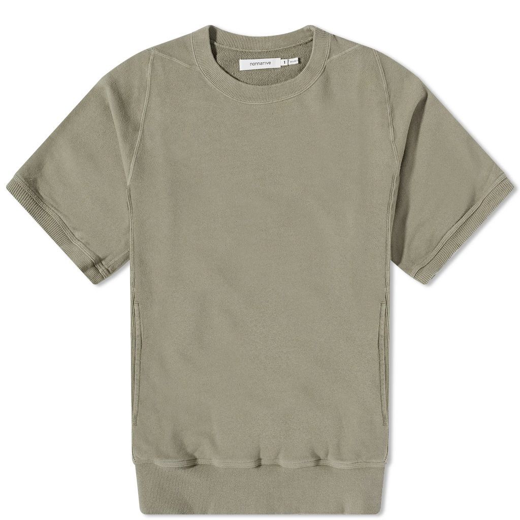 Men's Dweller Overdyed Short Sleeve Sweatshirt Cement