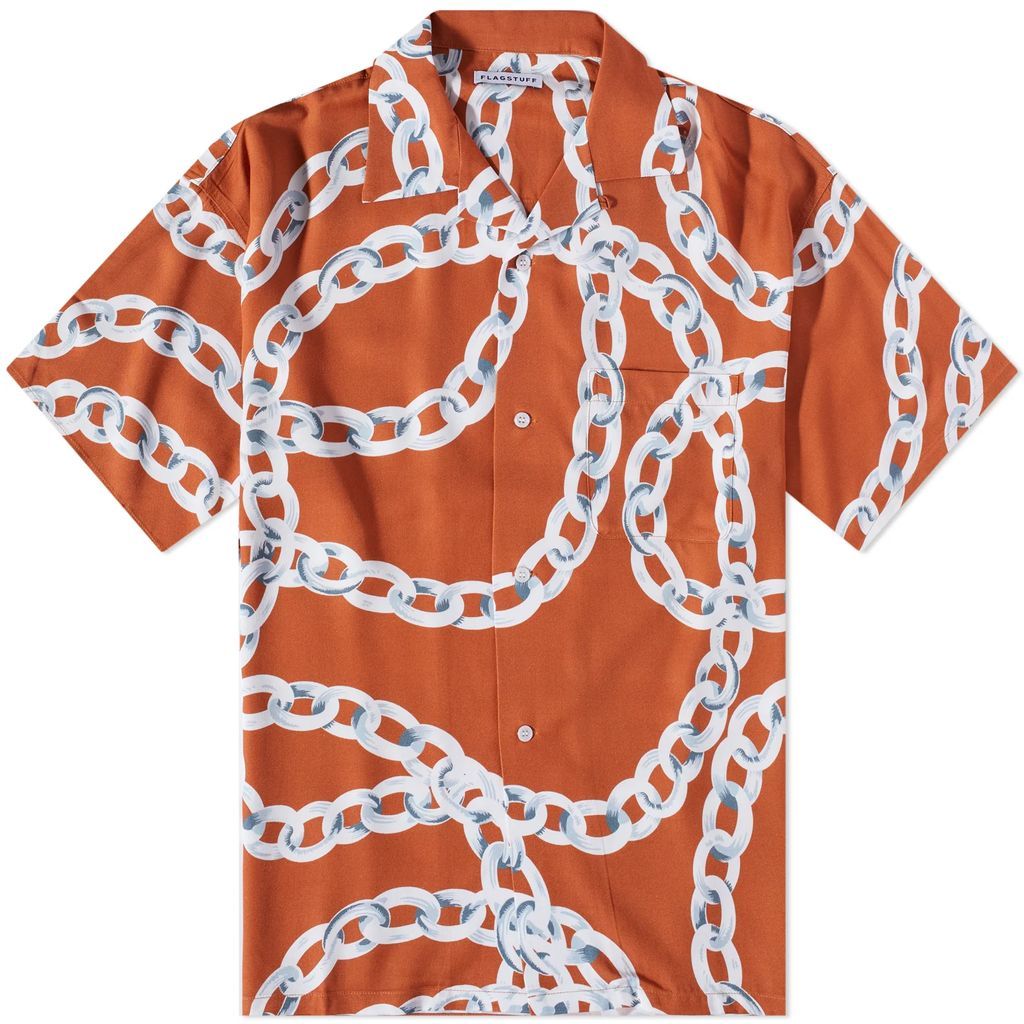 Men's Chain Vacation Shirt Orange
