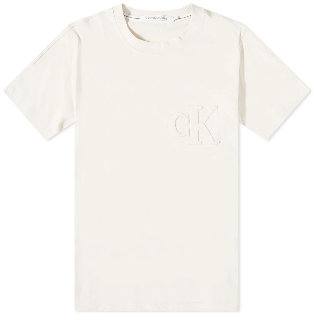 Men's CK Chenille T-Shirt Eggshell