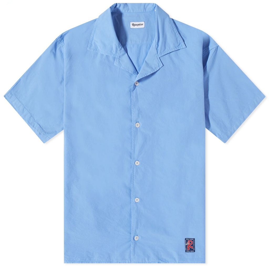 Men's Daily Short Sleeve Bowling Shirt Granada Blue