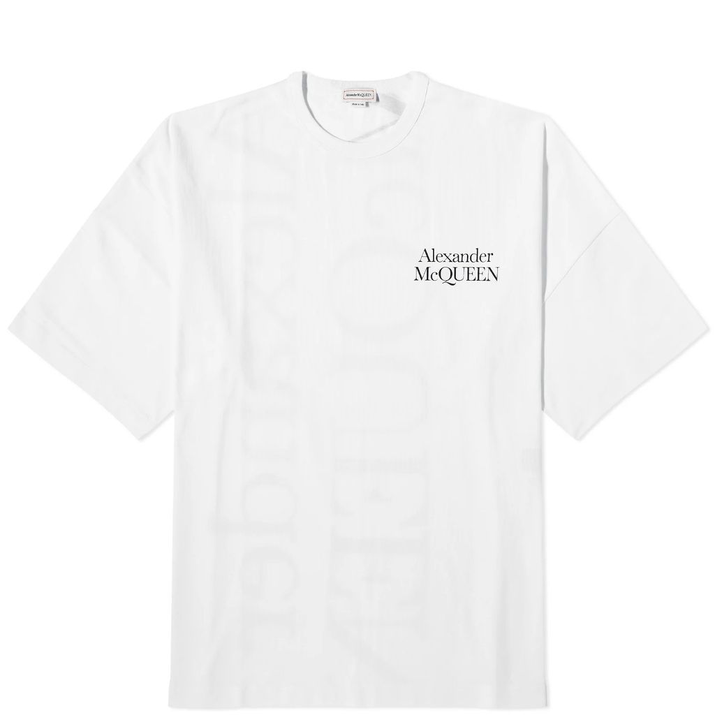 Men's Exploded Logo Oversized T-Shirt White/Black