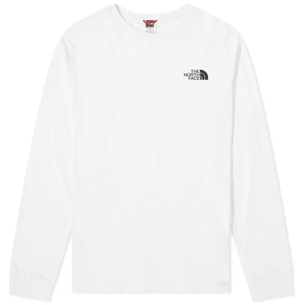 Men's Long Sleeve Simple Dome T-Shirt White