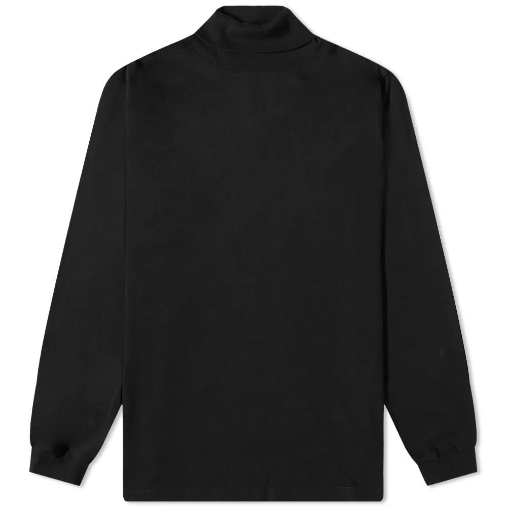 Men's Long Sleeve Mock Neck T-Shirt Black