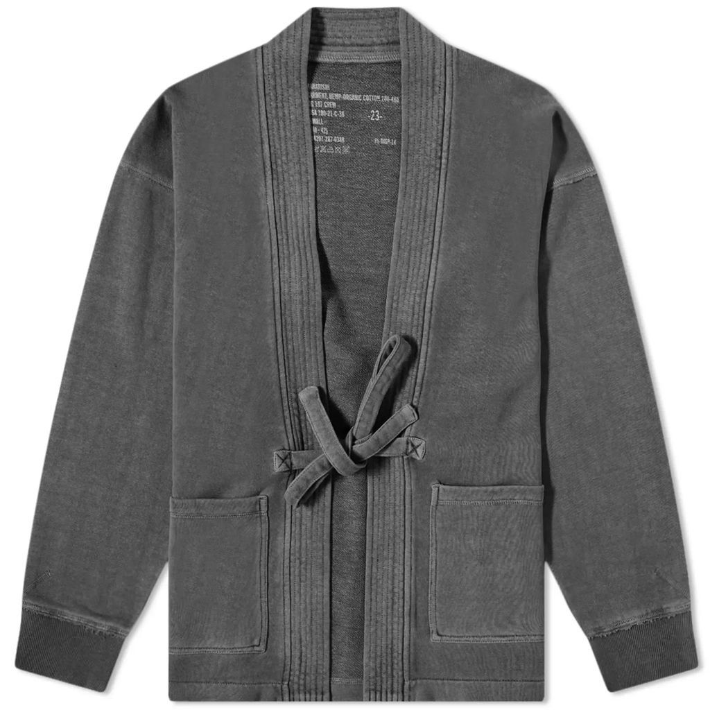 Men's Hemp Organic Sweat Kimono Black