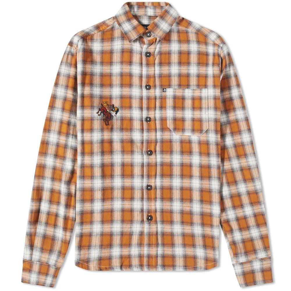 Men's Horsey Check Flannel Shirt Ash