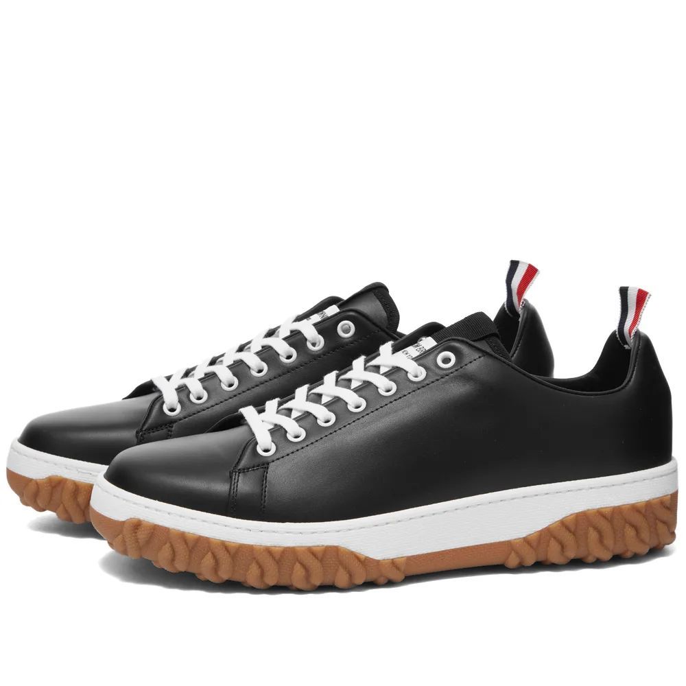 Men's Leather Court Sneaker Black