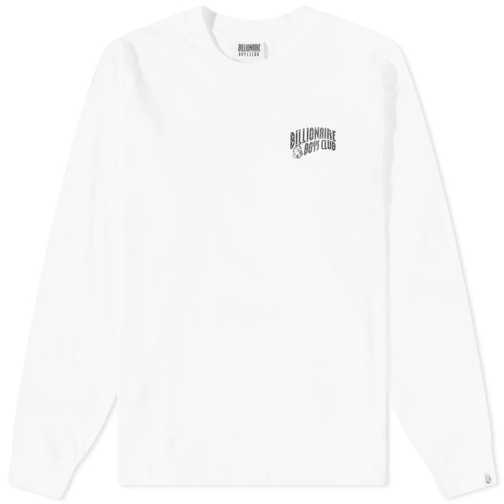 Men's Long Sleeve Small Arch Logo T-Shirt White