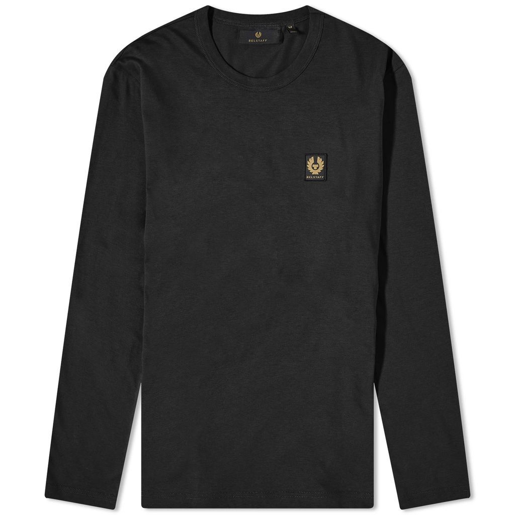 Men's Long Sleeve Patch Logo T-Shirt Black