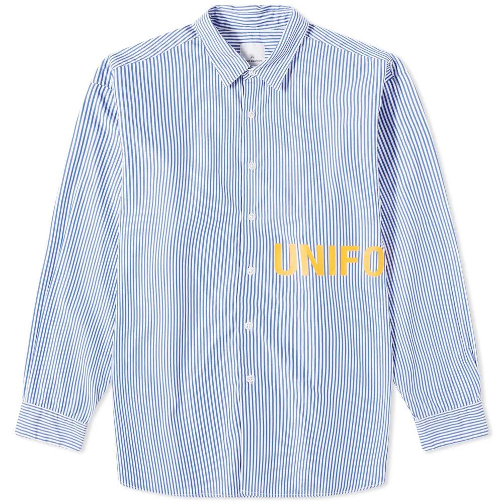 Men's Logo Regular Check Shirt Blue