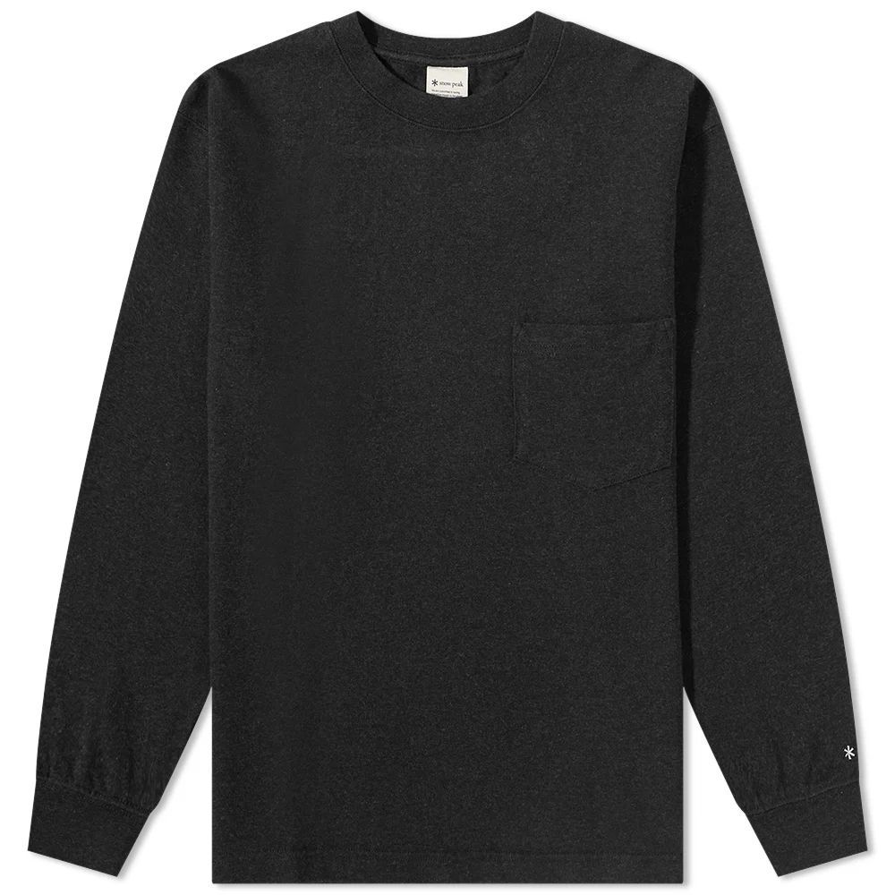 Men's Long Sleeve Recycled Cotton Heavy T-Shirt Black
