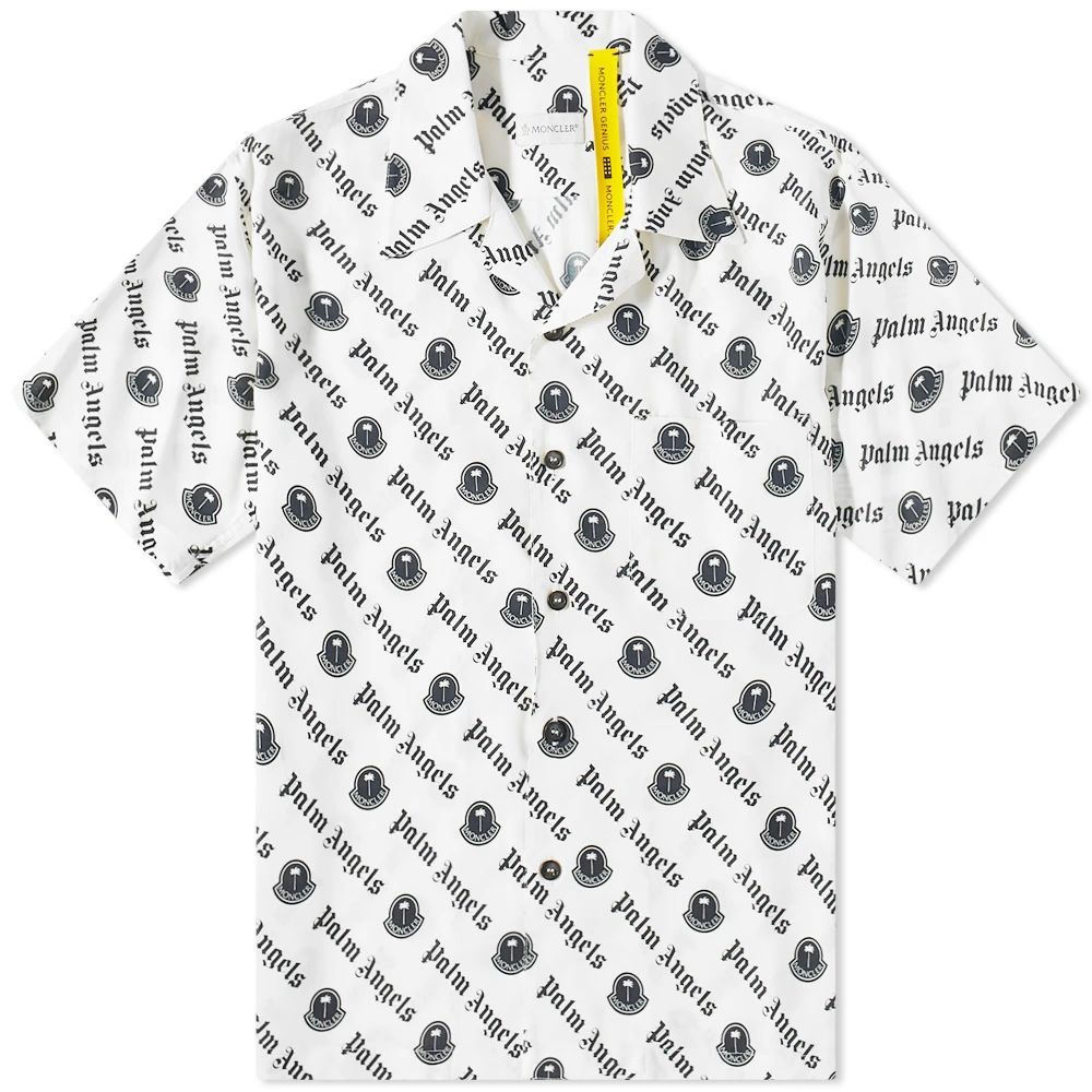 Men's Genius x Palm Angels Logo Vacation Shirt White