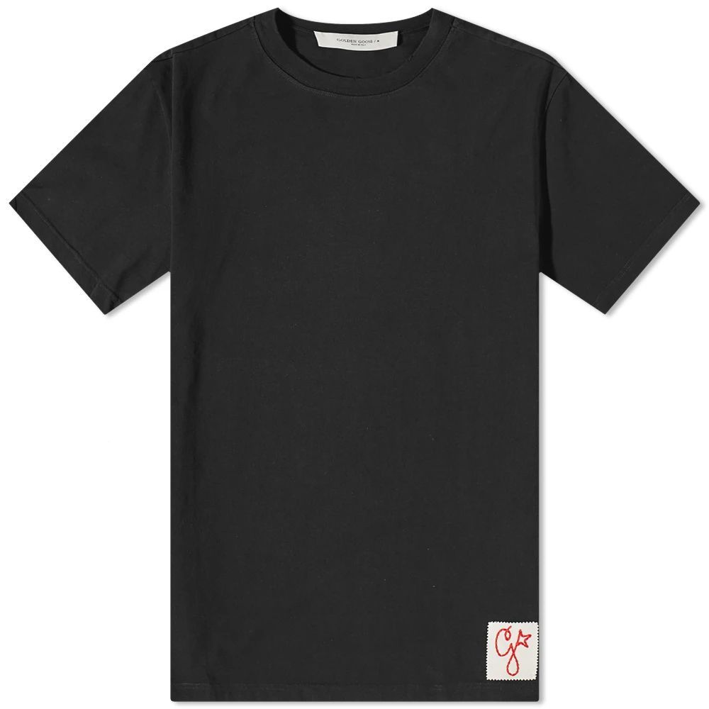 Men's Golden Distressed T-Shirt Vintage Black