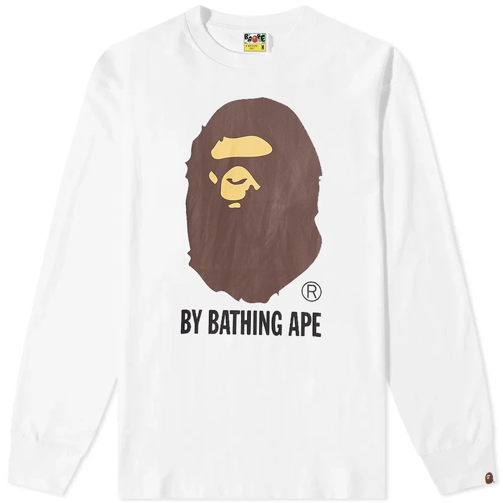 Men's Long Sleeve By Bathing Ape T-Shirt White