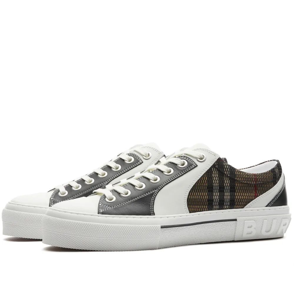 Men's Kai Overlay Check Sneaker Black/White