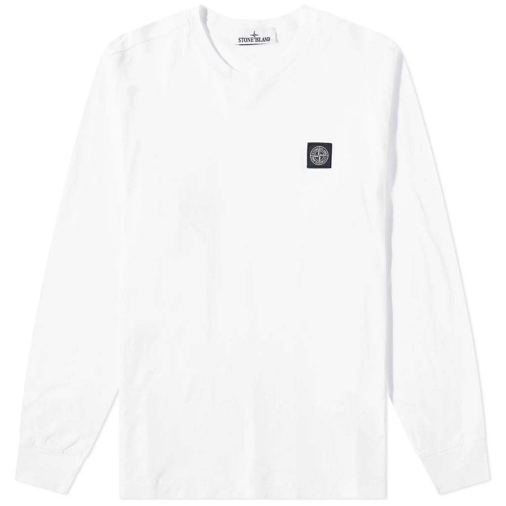 Men's Long Sleeve Patch T-Shirt White