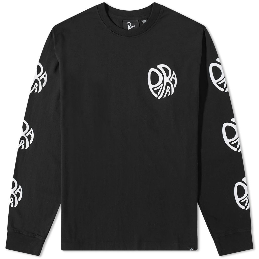 Men's Long Sleeve Circle Tweak Logo T-Shirt Black