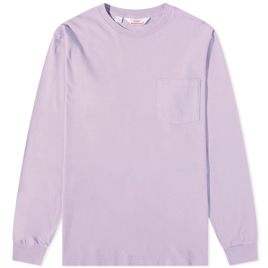 Men's Long Sleeve Pocket T-Shirt Lavender