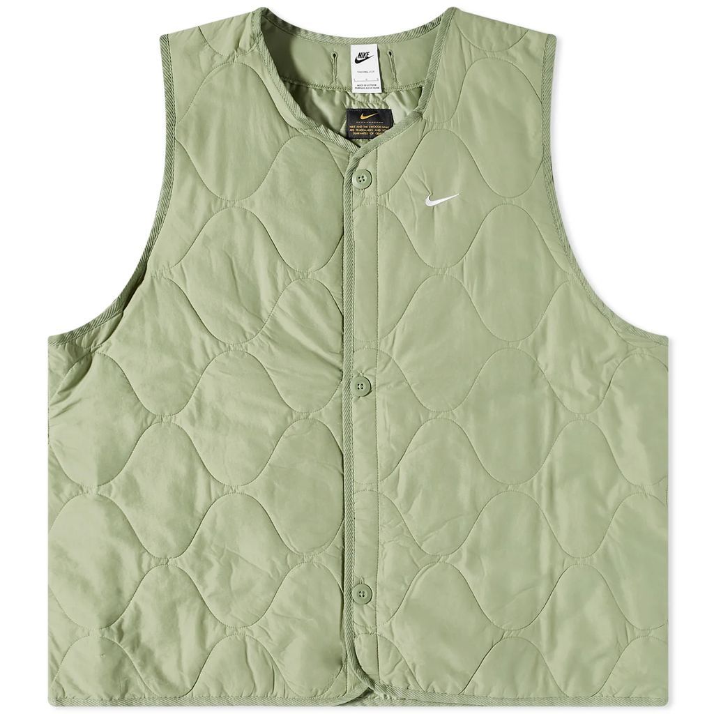 Men's Life Insulated Military Vest Oil Green/White
