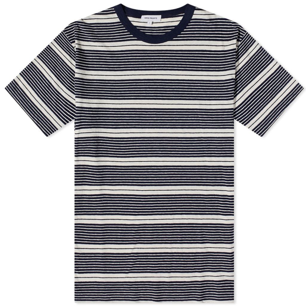 Men's Johannes Sunbleached Stripe T-Shirt Dark Navy