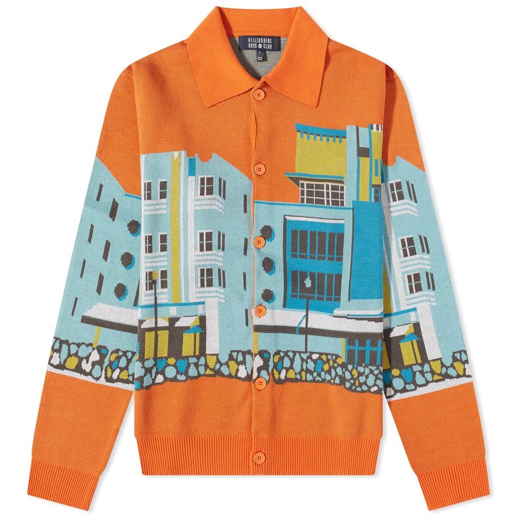 Men's Hotel Knitted Cardigan Orange