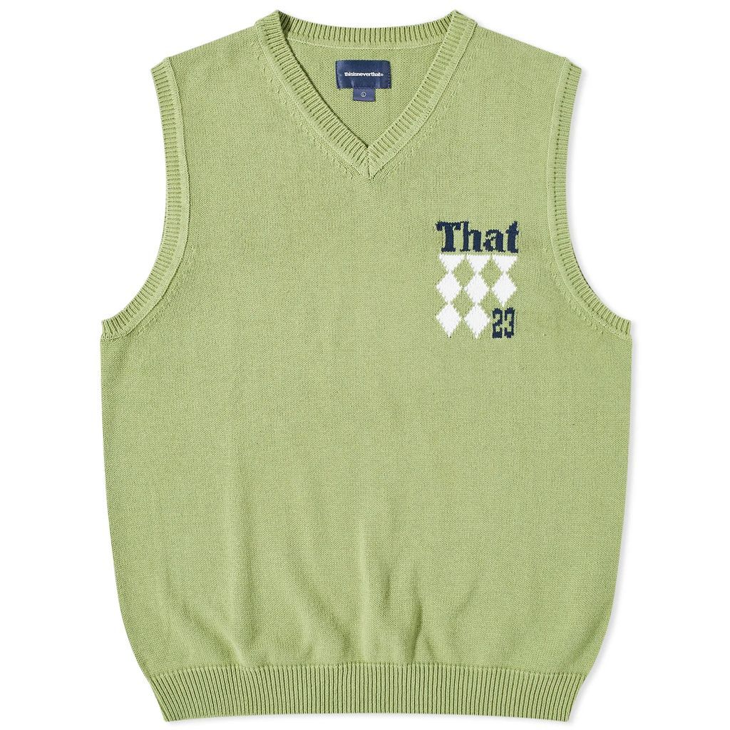 Men's Knit Logo Vest Green