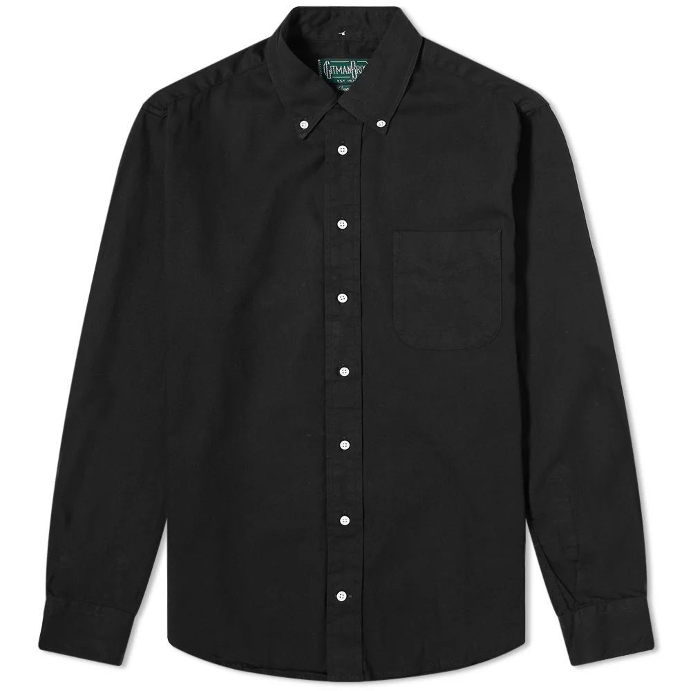 Men's Overdyed Oxford Shirt Black