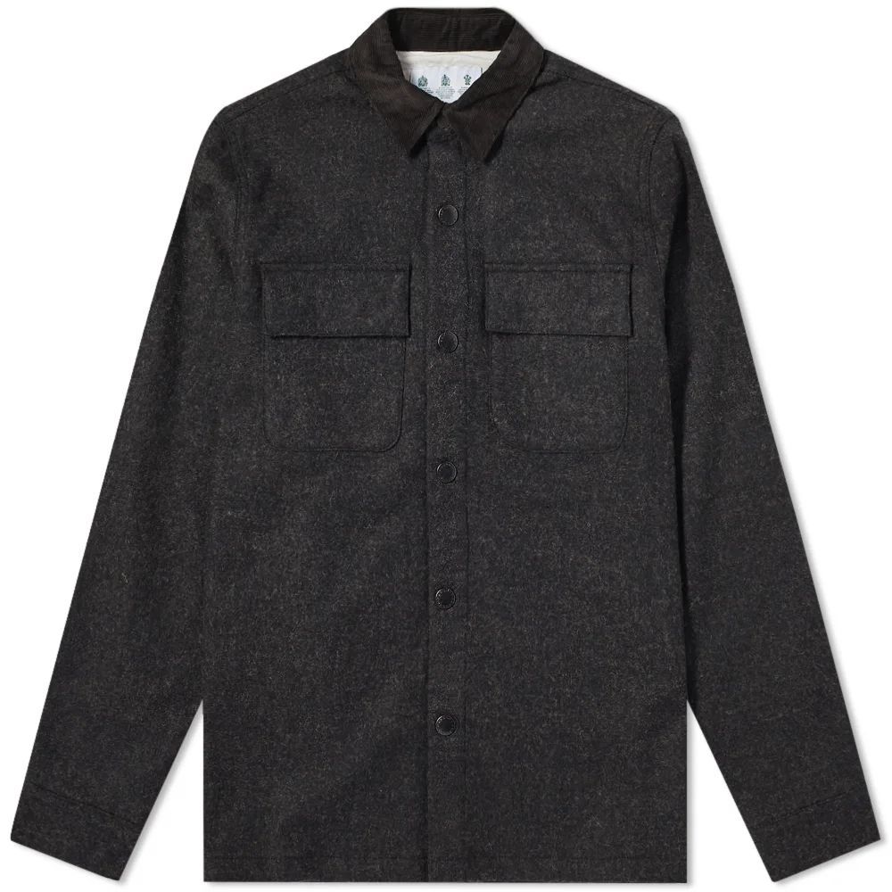 Men's Peter Wool Overshirt - Made for Japan Charcoal Marl