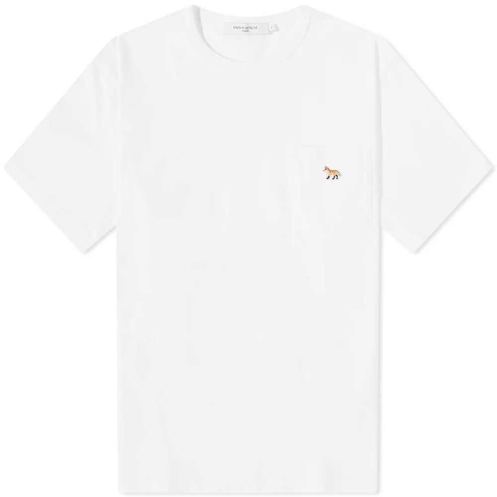 Men's Profile Fox Patch Pocket T-Shirt White