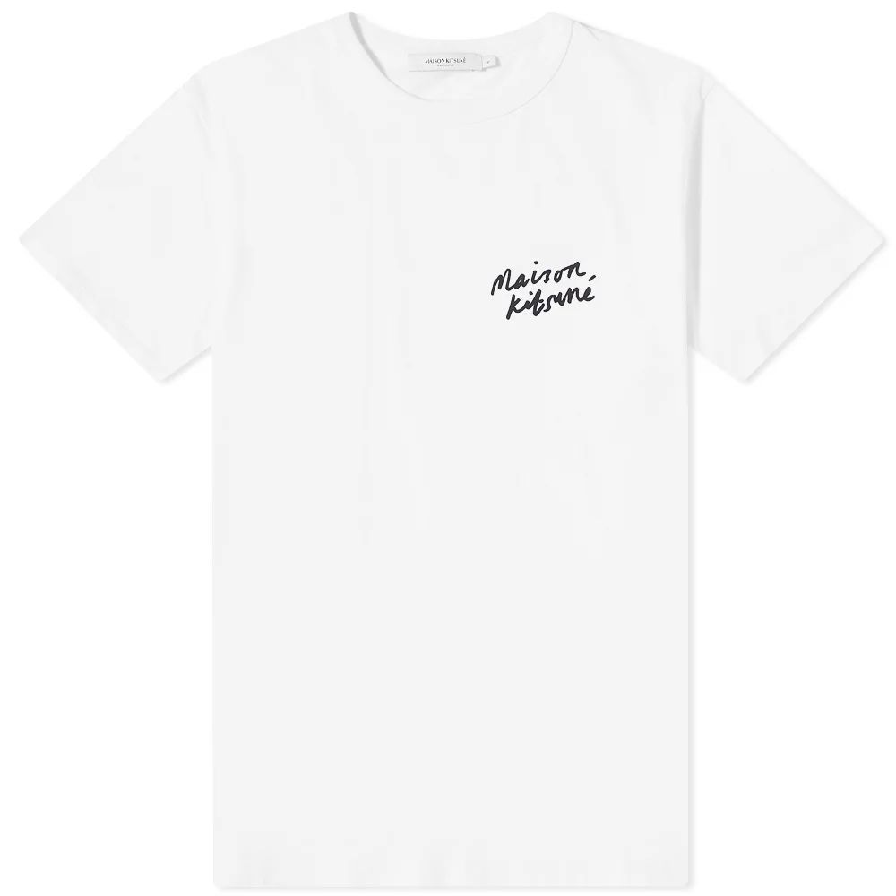 Men's Mini Logo Handwriting T-Shirt White