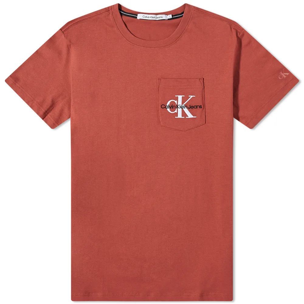 Men's Monogram Logo Pocket T-Shirt Terracotta