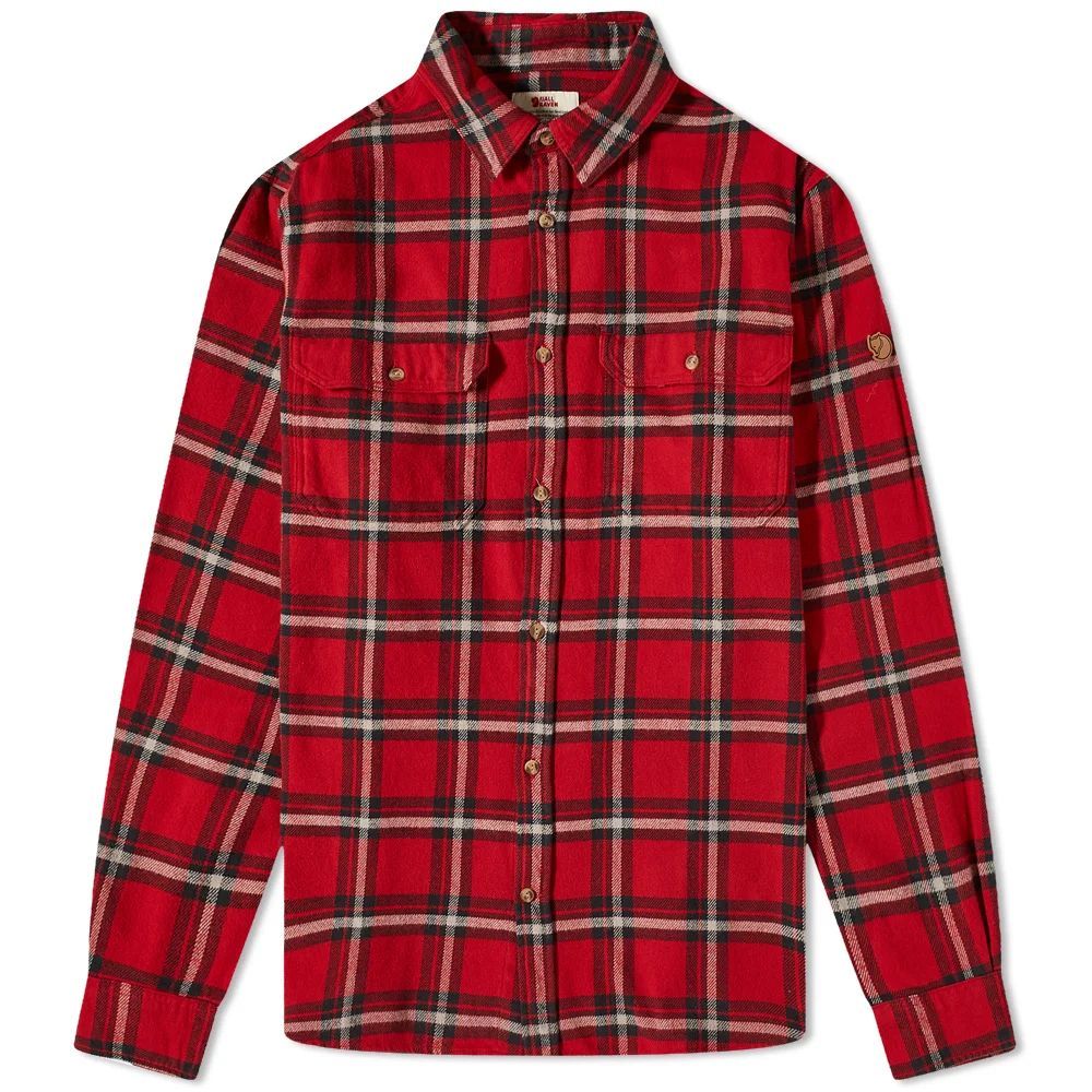 Men's Övik Heavy Flannel Shirt Red Oak/Fog
