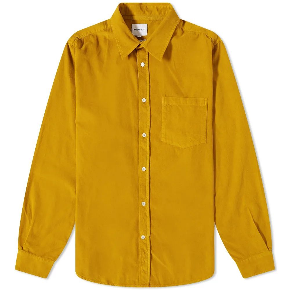 Men's Osvald Cord Shirt Turmeric Yellow