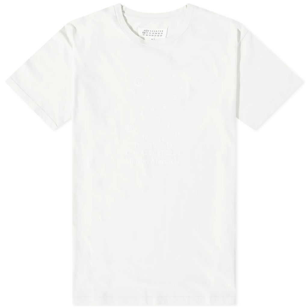 Men's Numbers Logo T-Shirt Off White