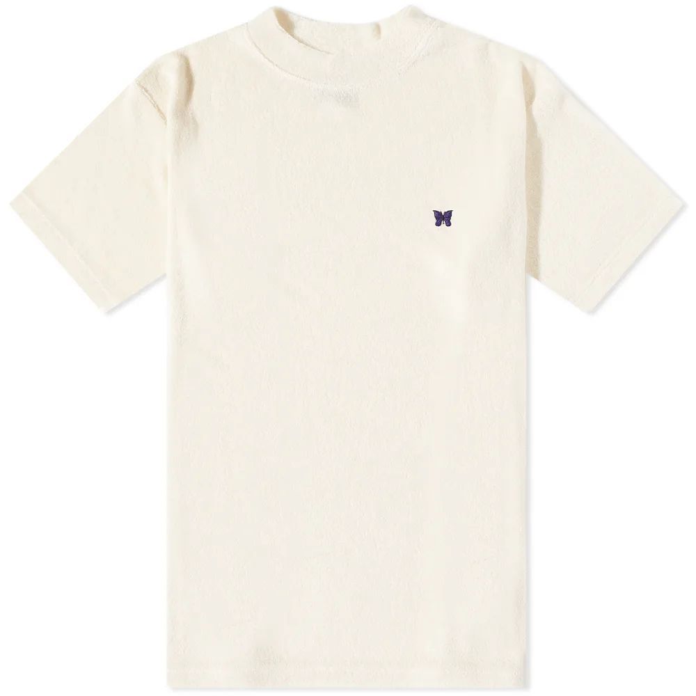 Men's Pile Jersey Mock Neck T-Shirt Off White