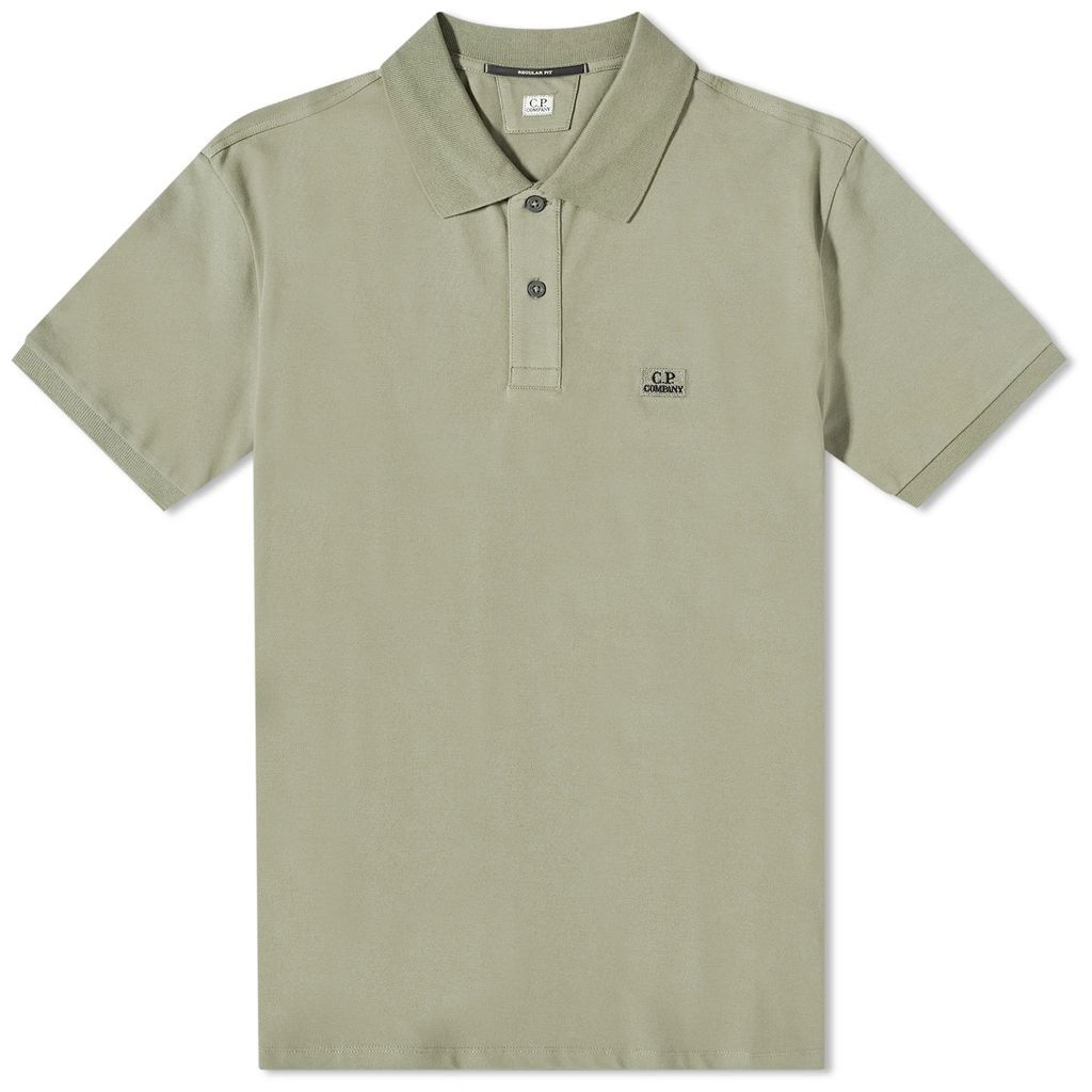 Men's Patch Logo Polo Bronze Green