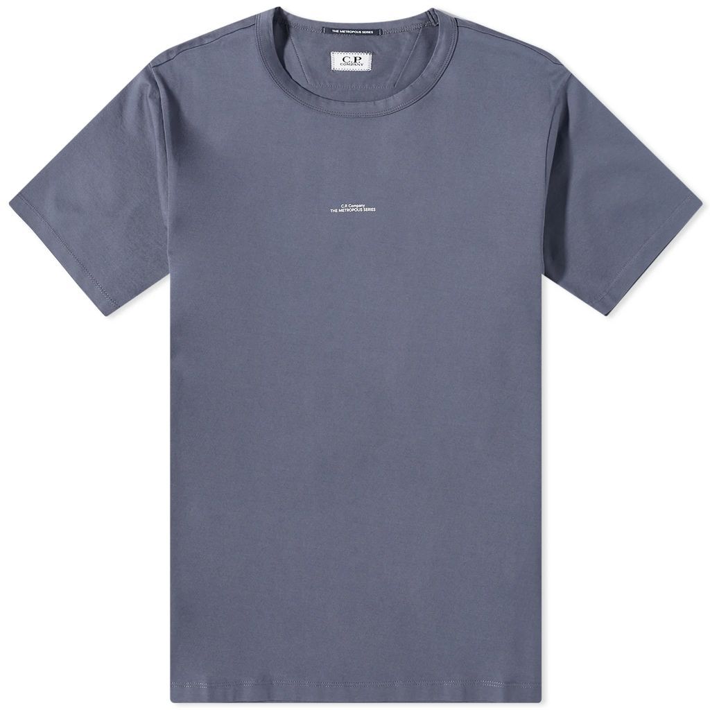 Men's Metropolis Centre Logo T-Shirt Ombre Blue