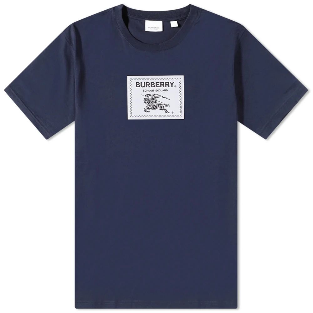 Men's Roundwood Label T-Shirt Smoked Navy