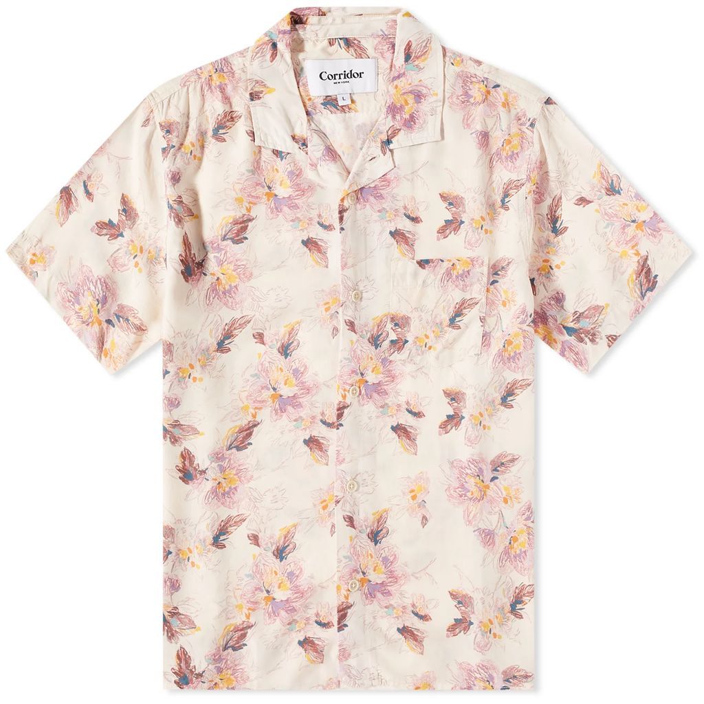 Men's Novella Floral Vacation Shirt Natural