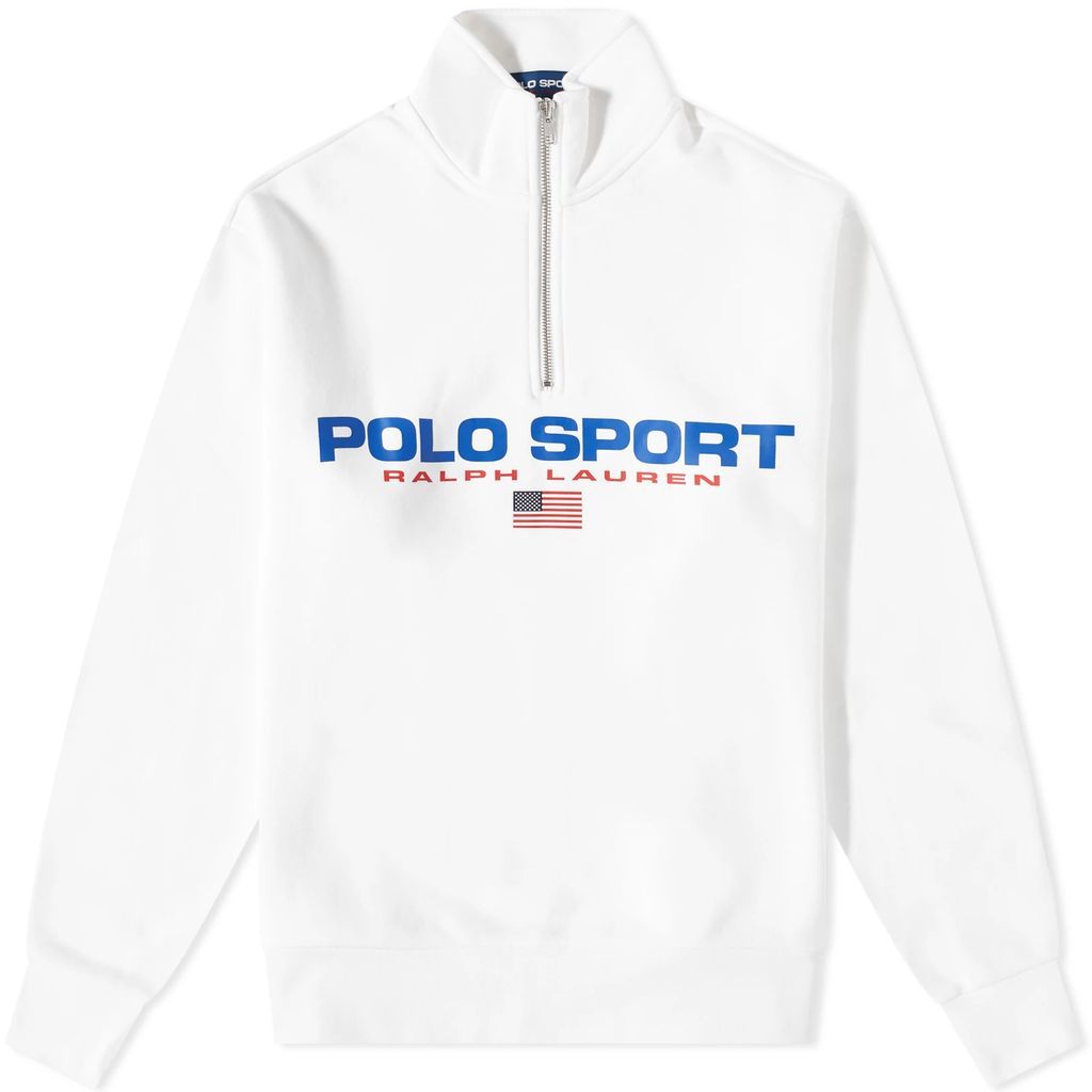 Men's Polo Sport Quarter Zip White
