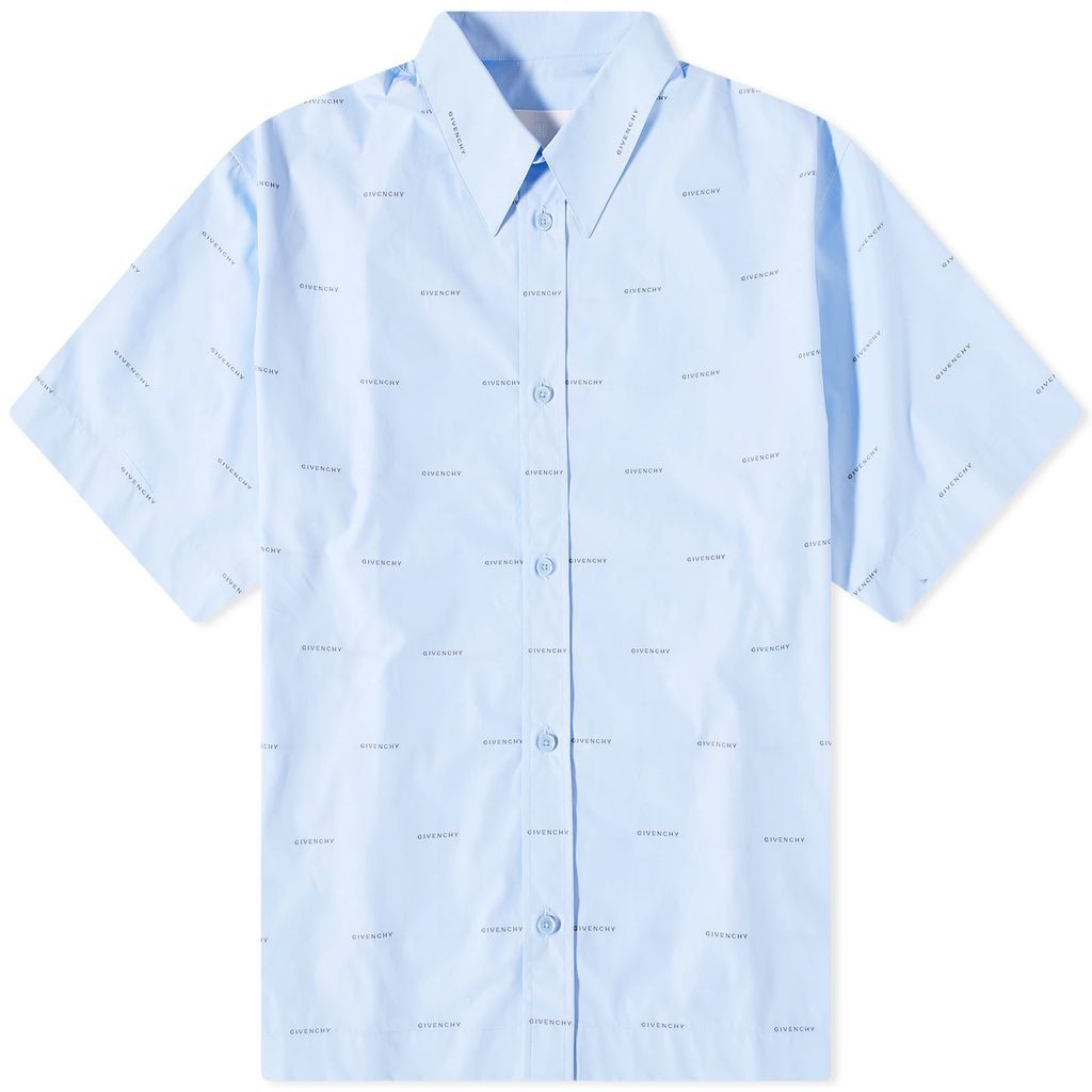 Men's Repeat Logo Short Sleeve Shirt Baby Blue