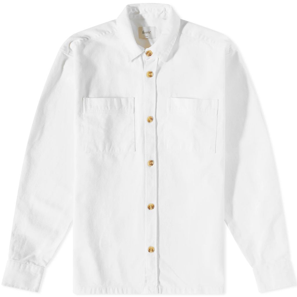 Men's Mellow Twill Overshirt White